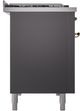 Ilve® Nostalgie II Series 48" Graphite Matte Pro Style Dual Fuel Range-2