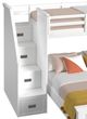 Elements International Hampton Kids White Twin/Full Loft Bed with Staircase and Desk-3