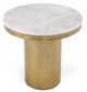 VIG Furniture Modrest Rocky Gold/White End Table-1