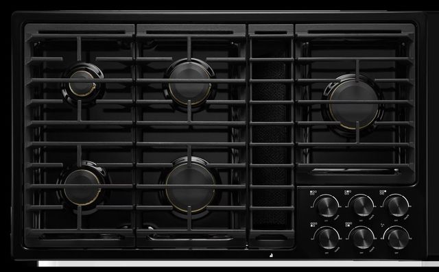 JennAir® 36" Black Natural Gas Downdraft Cooktop-0