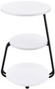 Coaster® Hilly White Side Table with Black Base-1