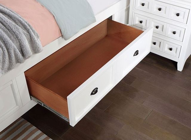 Furniture of America® Castile 4-Piece White Twin Bedroom Set-2
