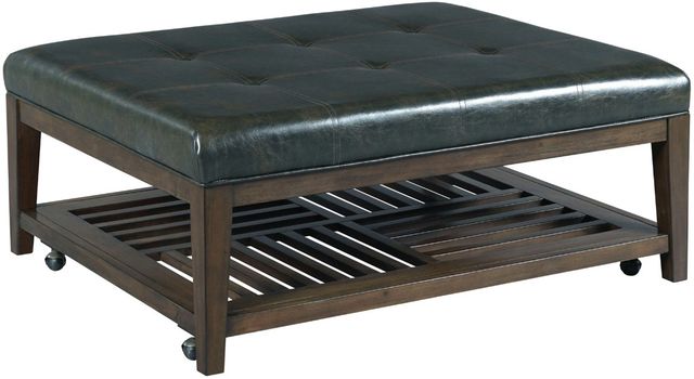 Hammary® Hidden Treasures Brown Rectangular Cocktail Ottoman-0