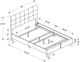 Monarch Specialties Inc. Black Double Panel Bed-2