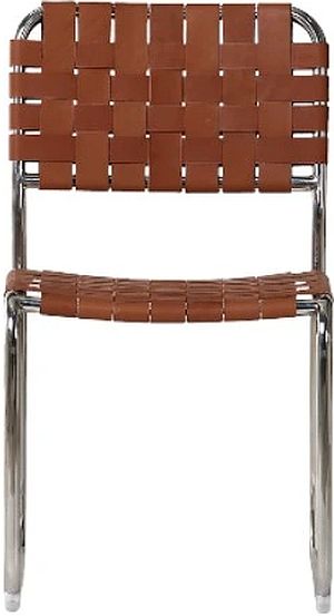 Moe's Home Collection Moma 2-Piece Brown Leather Dining Chair Set-1
