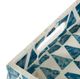 A & B Home Pearl Blue/White Mosaic Pattern Decorative Rectangular Tray-3