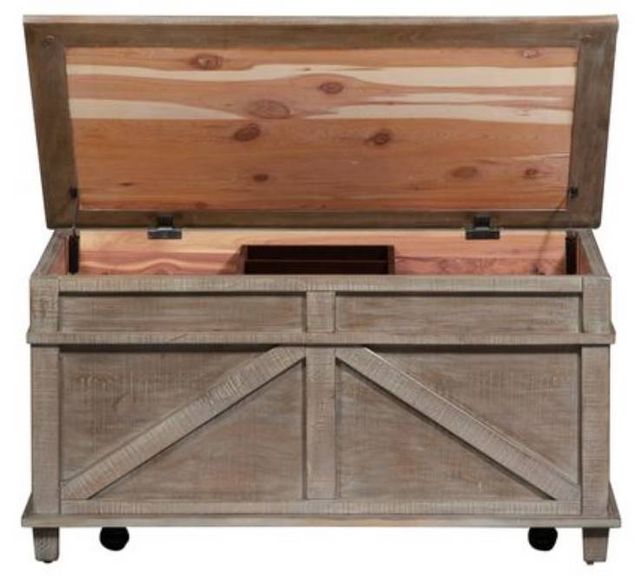 Liberty Furniture Parkland Falls Weathered Taupe Storage Trunk-2