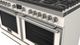 Fulgor Milano® Evoque 400 Series 60" Glossy White Pro Style Dual Fuel Hybrid Range with Stainless Steel Trim -5