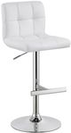 Coaster® Lenny 2-Piece Chrome/White Adjustable Stools-1