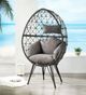 ACME Furniture Aeven Black/Light Gray Metal/Wicker Outdoor Patio Lounge Chair-1