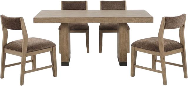 New Classic® Home Furnishings Viera 5-Piece Dark Brown/Natural Oak Dining Table Set-0