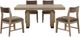 New Classic® Home Furnishings Viera 5-Piece Dark Brown/Natural Oak Dining Table Set-0