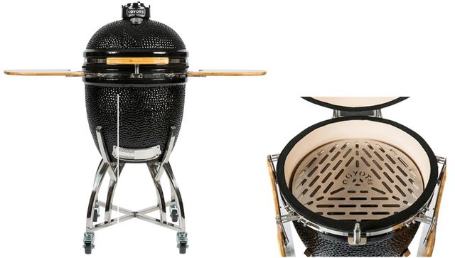 Coyote® Asado 22" Black Freestanding Charcoal Smoker-3