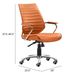 Zuo® Enterprise Orange Low Back Office Chair-4
