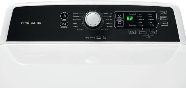 Frigidaire® 6.7 Cu. Ft. White Gas Dryer-6