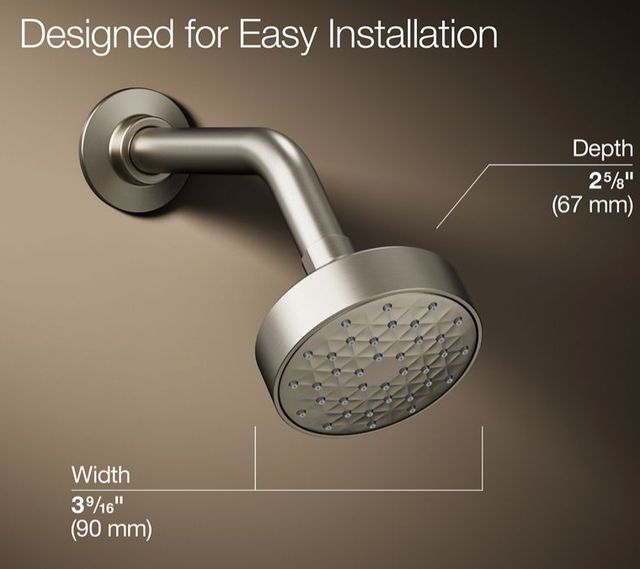 KOHLER® Awaken® G90 Vibrant Brushed Nickel 1.5 GPM Single-Function Showerhead-3