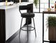 International Furniture Direct Maison Black/Blacksmithing Matte Black 30'' Barstool-1