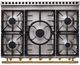 La Cornue CornuFé 90 Albertine 36" Quintessential Orange Pro Style Dual Fuel Range with Brushed Brass Trim-1
