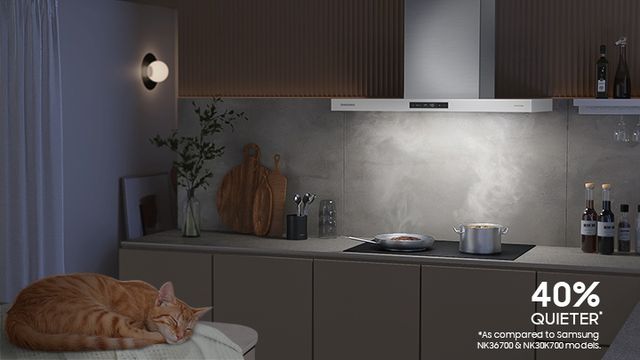 Samsung Bespoke 36" Clean Grey Wall Mounted Range Hood-4