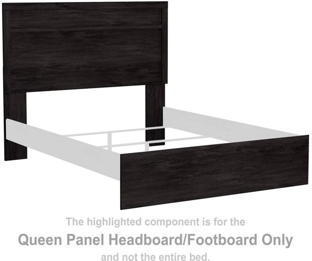 Signature Design by Ashley® Belachime Black Queen Panel Headboard/Footboard-2