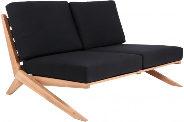 Meridian Furniture Tahiti Black Fabric Outdoor Loveseat-0