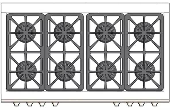 Capital Cooking Connoisseurian 48" Freestanding Professional Dual Fuel Range-2