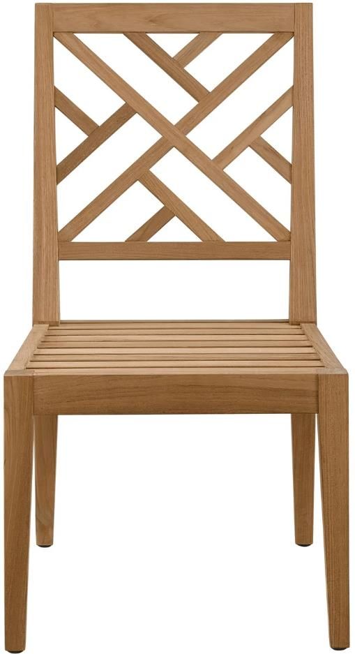 Universal Explore Home™ Customizable Coastal Living Outdoor Chesapeake Fabric/Wooden Side Chair-2