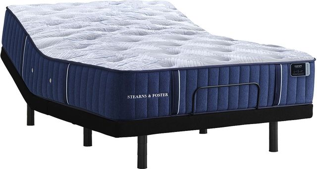 Stearns & Foster® Anne Estate 13.5" Wrapped Coil Firm Tight Top Twin XL Mattress and Reflexion® Lift 2.0 Twin Long Adjustable Bed Foundation-0