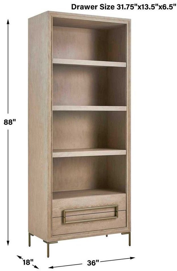 Uttermost® Alessia Light Oak Etagere-3