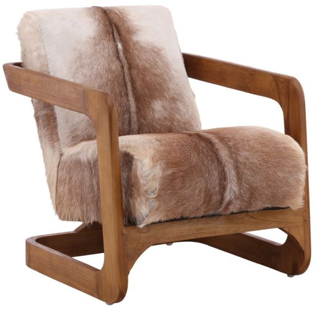 Dovetail Furniture Bautista Brown/Natural Wood Occasional Chair-0