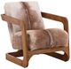 Dovetail Furniture Bautista Brown/Natural Wood Occasional Chair-0