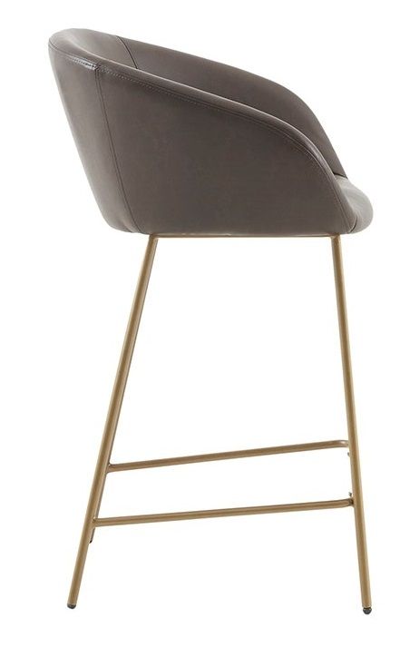 Olliix by Madison Park Isadora Brown and Gold Counter Stool-2