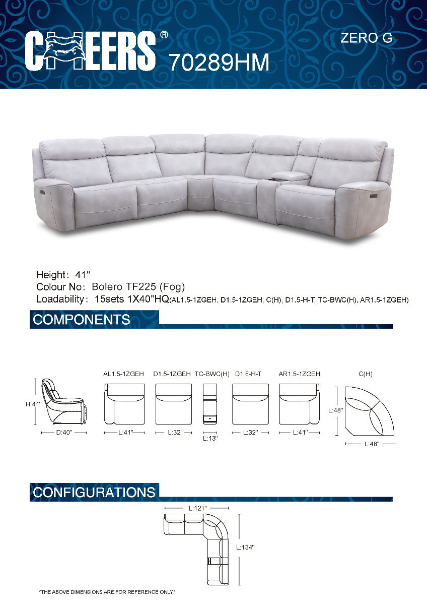 CHEERS 70289HM – 257041 Sectional | Merit Furniture & Appliances