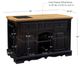 Powell® Pennfield Black Sand-Through/Natural Kitchen Island-2