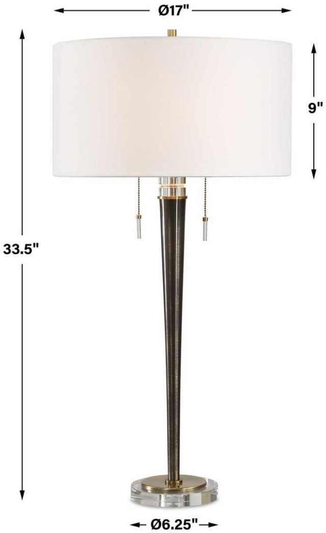 Uttermost® Winchester Antique Brass Table Lamp-3
