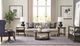 Hammary® Whitaker Glass Top Round Coffee Table with Black Denim Base-1