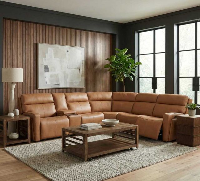 Liberty Furniture Chase 6-Piece Oslo Antelope Power Reclining Sectional-2