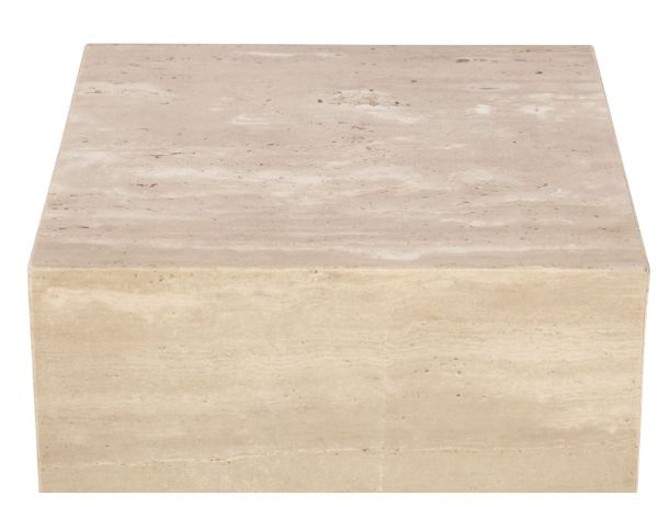 Home Trends & Design Nile Travertine Drum Side Table-3