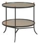 Century® Tom-Tom Glass Top Side Table with Black Frame-0