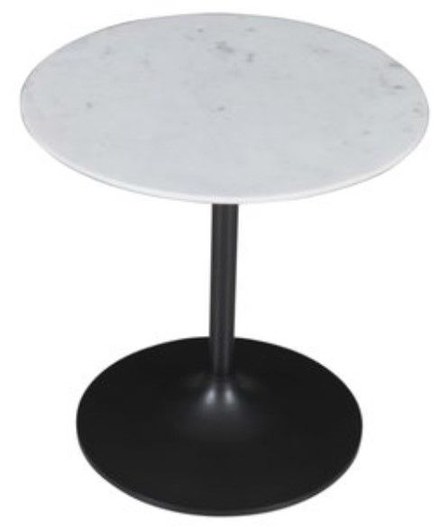 Jofran Inc. Global Archive Camille 2-Piece Marble Top Nesting Table Set with Gunmetal Base-3