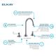 Elkay Chrome 8" Centerset Concealed Deck Faucet with 5" Gooseneck Spout and 4" Wristblade Handles-4