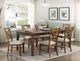 Mazin Furniture Counsil Beige/Cherry Dining Side Chair-4