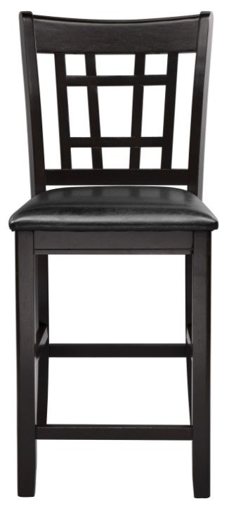 Homelegance® Junipero Black/Dark Cherry Counter Chair-2