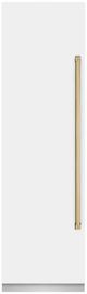 ZLINE Autograph Edition 24 in. 12.4 Cu. Ft. Column Freezer in White Matte with Graphite Gray Interior and Polished Gold Accents-0