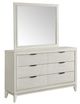 Elements International Artis White Dresser and Mirror-0