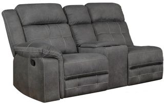 Powell® Keystone Gray Left-Arm Facing Manual Reclining Loveseat