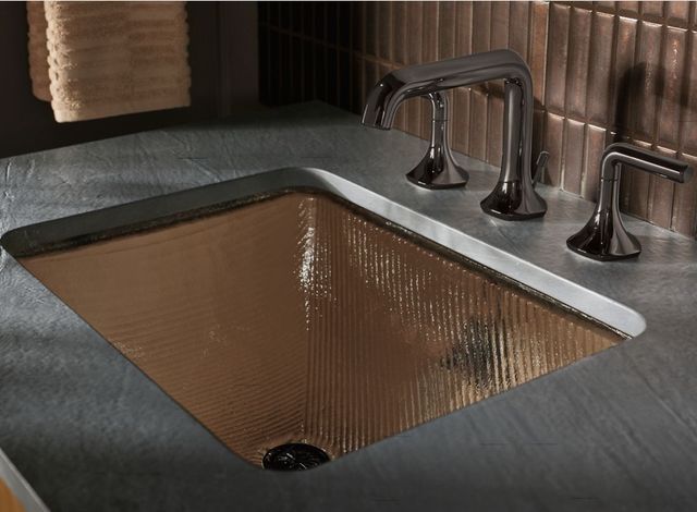 Kohler Yepsen® Translucent Sapphire 20" Rectangular Undermount Bathroom Sink, No Overflow-3