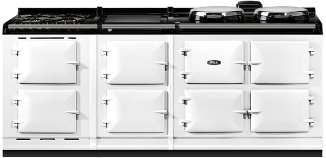 AGA™ Classic R7 210 83" White Pro Style Slide In Dual Fuel Range
