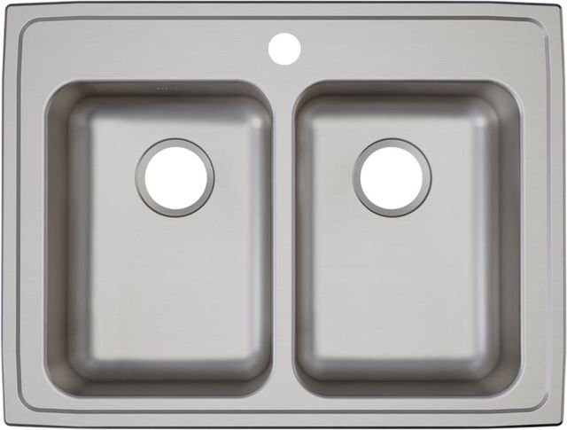 Elkay Lustertone® Classic Lustrous Satin 29" x 22" x 6-1/2" 3-Hole Equal Double Bowl Drop-In ADA Sink-1