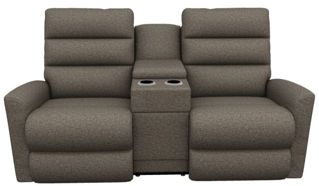 La-Z-Boy® Liam Mocha Power Wall Reclining Loveseat with Console and Headrest-1